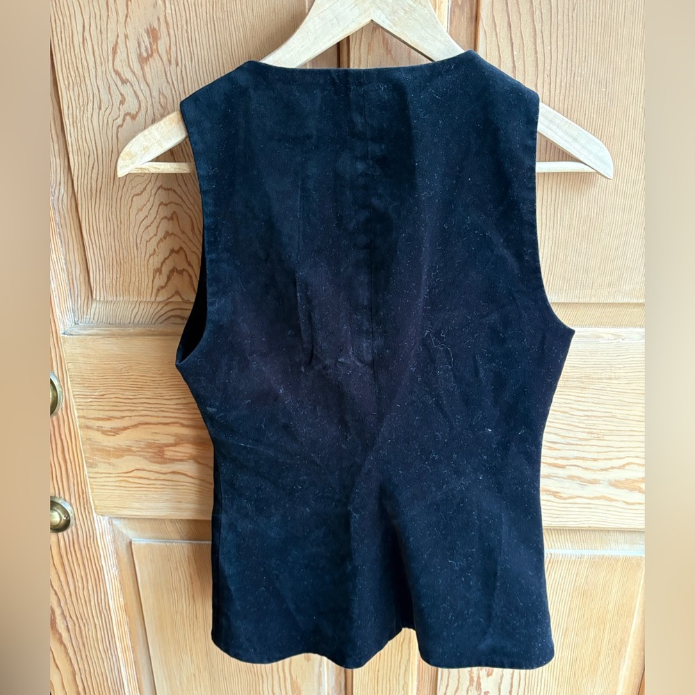 NWOT VELVET 10 Crosby Derek Lam Black Vest Blouse | Size 2 - Picture 4 of 6